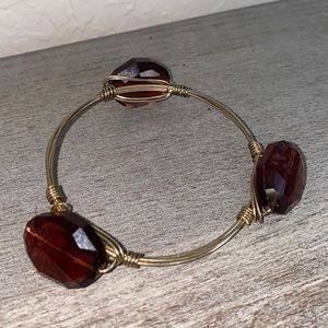 Buckle Bangle Bracelet with Gems